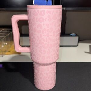 Simple Modern pink leopard tumbler
